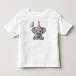 Camiseta Infantil Ilustração de festa com animal personalizado Elly
