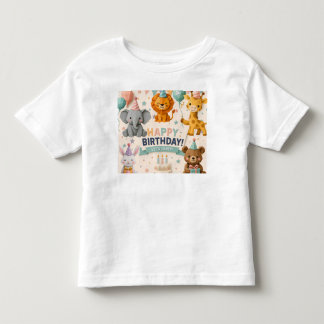 Camiseta Infantil Ilustração de festa de animal de origami personali