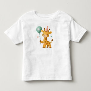 Camiseta Infantil Ilustração de festa de animal personalizada do Geo