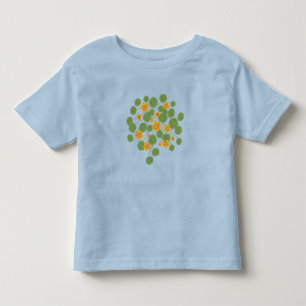 Camiseta Infantil Ilustração de Flor de Nastúrcio Vintage Natureza