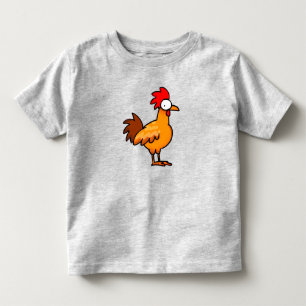 Camiseta Infantil Ilustração de Frango de Desenho Animado Divertido