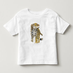 Camiseta Infantil Ilustração de Jaguar com cabeça no perfil