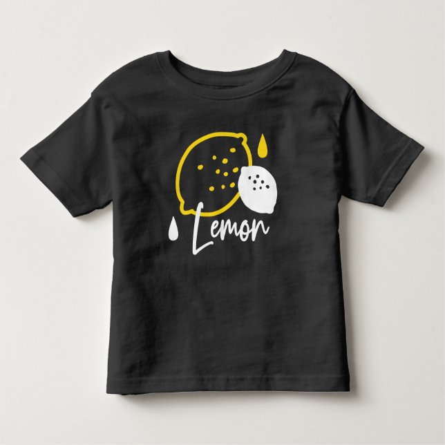 Camiseta Infantil Ilustração de Limão de abstrato - Citrinos frescos (Frente)