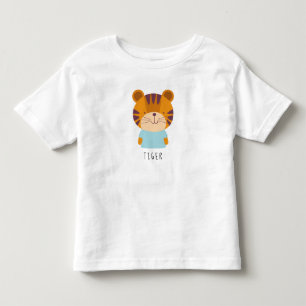 Camiseta Infantil Ilustração de Tigre de Cuta - Nome Personalizável