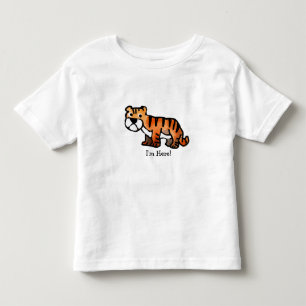 Camiseta Infantil Ilustração de Tigre em Aquarela Fofa