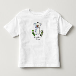 Camiseta Infantil Ilustração de Tinta e Aquarela do Urso Irmão