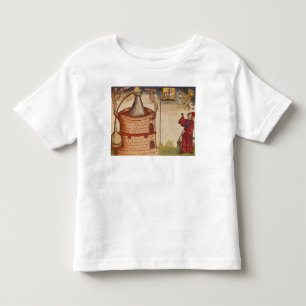 Camiseta Infantil Ilustração de um alquimista no trabalho