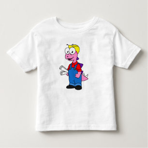 Camiseta Infantil Ilustração De Um Trabalhador De Construção De Steg