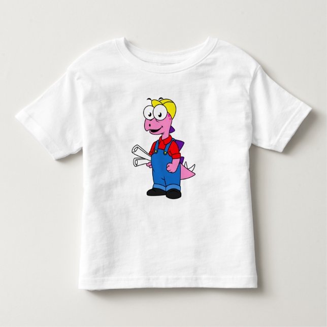 Camiseta Infantil Ilustração De Um Trabalhador De Construção De Steg (Frente)