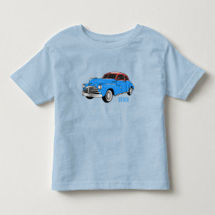 Camiseta Infantil Ilustração do desenho animado Classic car 1948