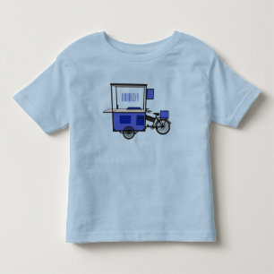 Camiseta Infantil ilustração do desenho do carrinho de comida