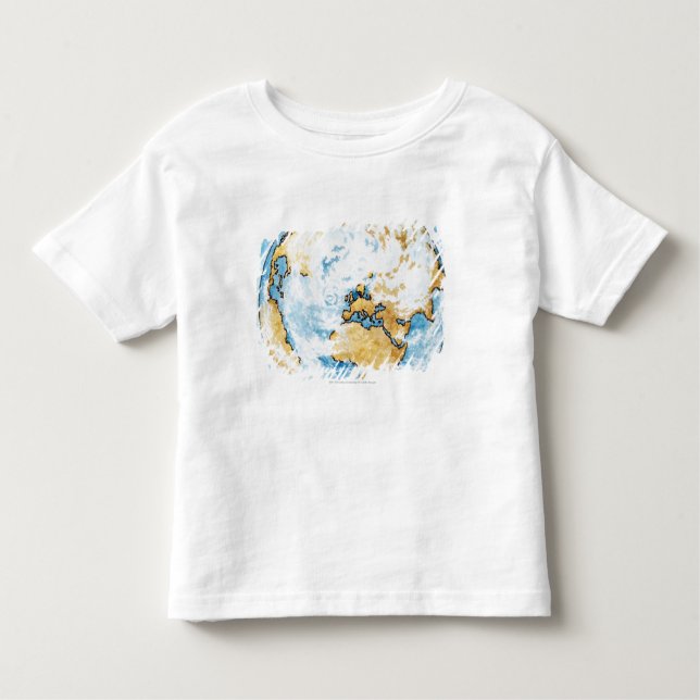 Camiseta Infantil Ilustração do satélite que orbita a terra (Frente)