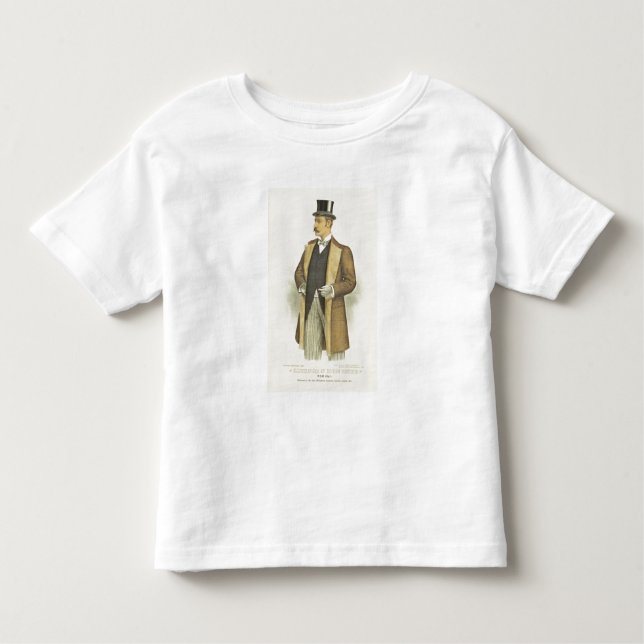 Camiseta Infantil Ilustração do traje britânico, bar. pelo John (Frente)