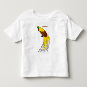 Camiseta Infantil Ilustração fofa do menor pássaro do paraíso