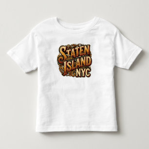 Camiseta Infantil Ilustração Náutica da Balsa de Staten Island Nova