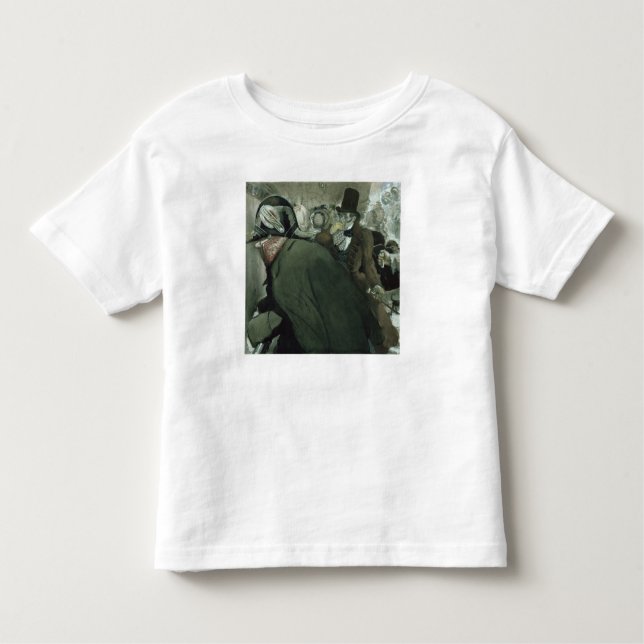 Camiseta Infantil Ilustração para o nariz por Nikolai Gogol (Frente)
