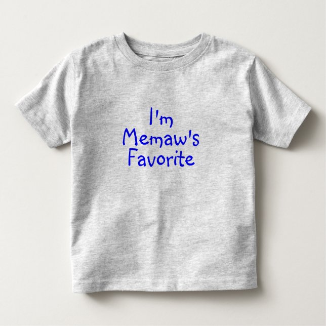 Camiseta Infantil Im azul favorito de Memaws (Frente)