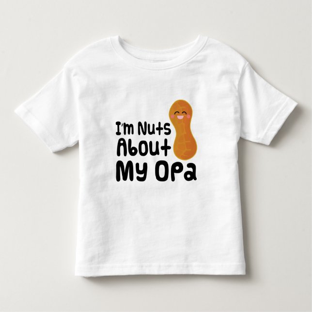 Camiseta Infantil Im loucos sobre Opa (Frente)