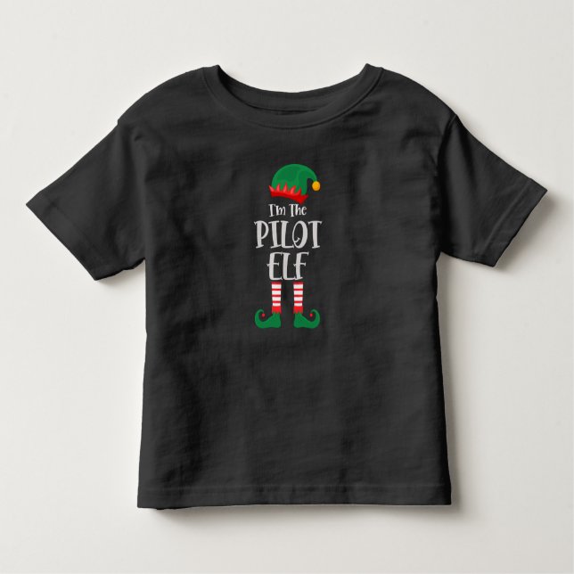 Camiseta Infantil Im The Pilot Elf Matching Christmas 2021 (Frente)