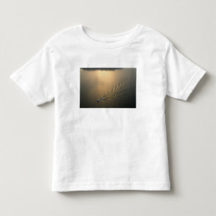 Camiseta Infantil imagem aérea do barco no lago Gatun Panamá