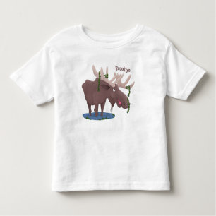 Camiseta Infantil Imagem animada alegre e engraçada