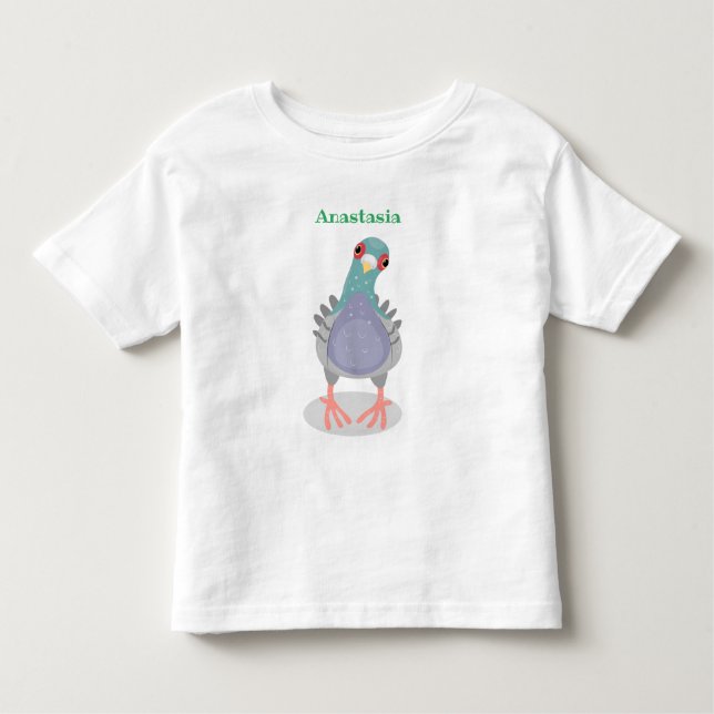 Camiseta Infantil Imagem curiosa e engraçada de desenho animado do p (Frente)