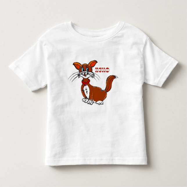 Camiseta Infantil Imagem de Cat Impressa T Shirt (Frente)