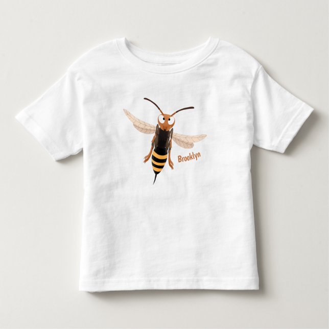 Camiseta Infantil Imagem de desenho animado com zangão (Frente)