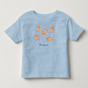 Camiseta Infantil Imagem de desenho animado de amendoins de salto fe