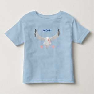 Camiseta Infantil Imagem de desenho animado de aves voadoras de alba