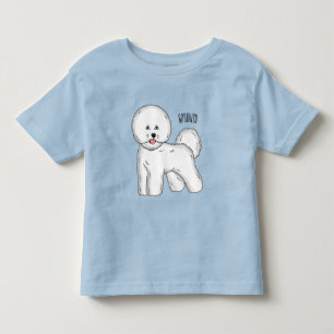 Camiseta Infantil Imagem de desenho animado de cachorro de frise de