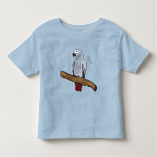 Camiseta Infantil Imagem de desenho animado de cinza africana