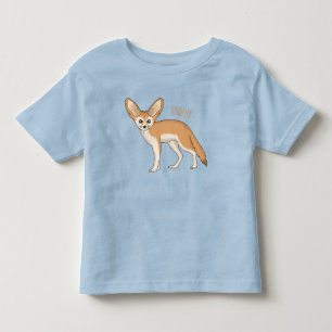 Camiseta Infantil Imagem de desenho animado de fennec fox