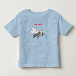 Camiseta Infantil Imagem de desenho animado de insetos mosquitos eng