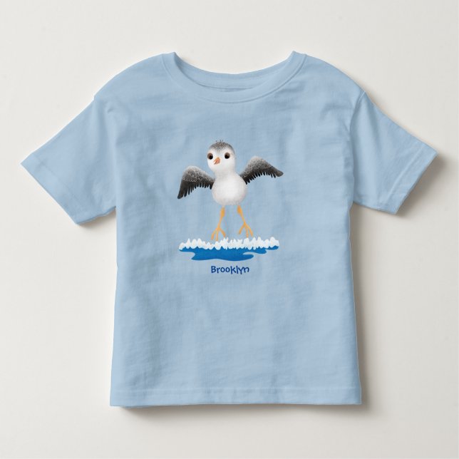 Camiseta Infantil Imagem de desenho animado de lixívia para bebês (Frente)