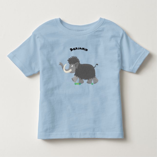 Camiseta Infantil Imagem de desenho animado de mamute boazona (Frente)