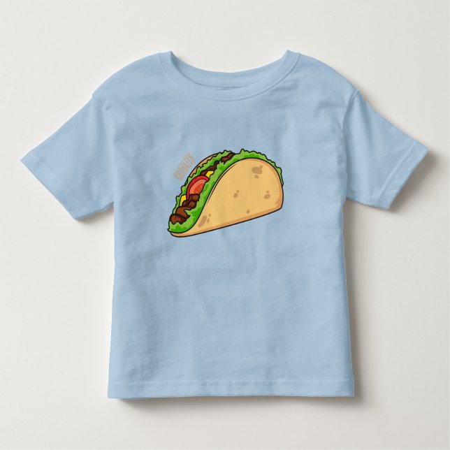 Camiseta Infantil Imagem de desenho animado do Taco (Frente)