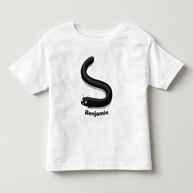 Camiseta Infantil Imagem de desenho em forma de milipede (Frente)