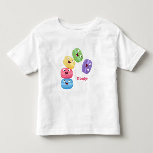 Camiseta Infantil Imagem de desenhos animados de macarões engraçados