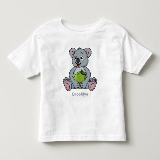 Camiseta Infantil Imagem de desenhos em coala e coco (Frente)
