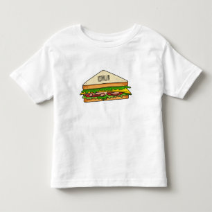 Camiseta Infantil Imagem de desenhos em Sandwich