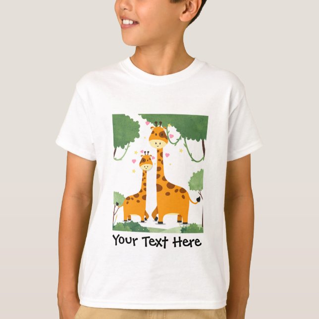 Camiseta infantil imagem de girafa (Frente)