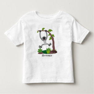 Camiseta Infantil Imagem do desenho animado em forma de fita, feliz