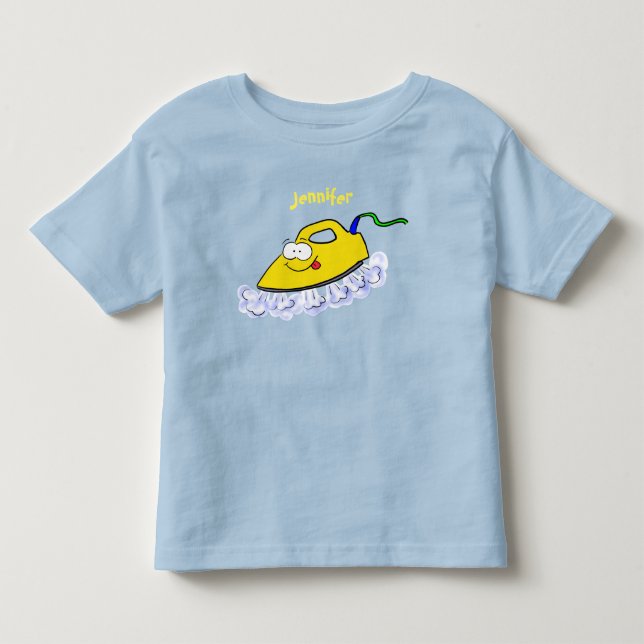 Camiseta Infantil Imagem engraçada da lavanderia de ferro (Frente)