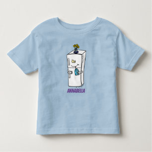 Camiseta Infantil Imagem engraçada do desenho do frigorífico