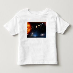 Camiseta Infantil Imagem gerada Digital de nosso sistema solar