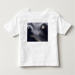 Camiseta Infantil Imagem por satélite da ilha Semisopochnoi