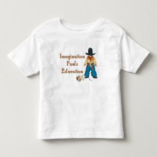 Camiseta Infantil Imaginação alimenta educação (cowboy) Toddler T
