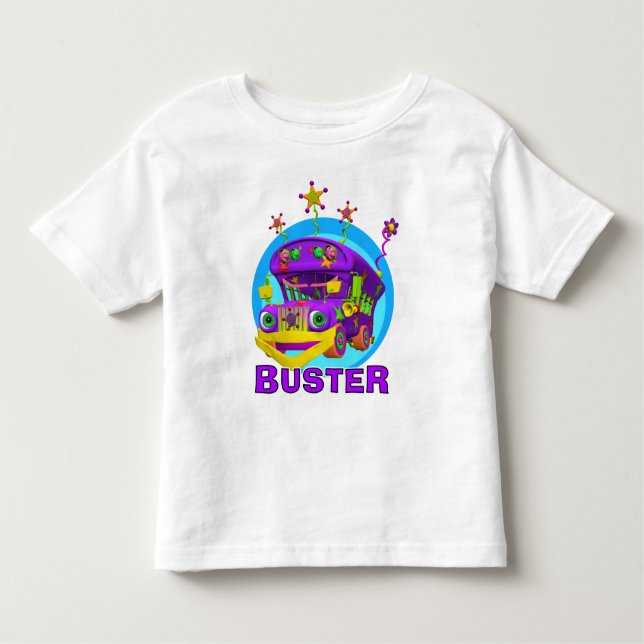 Camiseta Infantil Imbecil de GiggleBellies o ônibus (Frente)