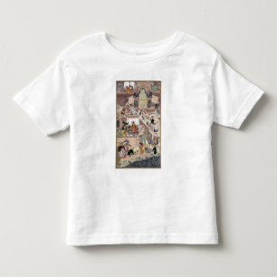Camiseta Infantil Imperador Akbar (r.1556-1605) que inspeciona o